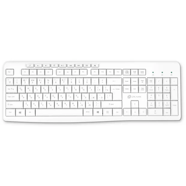Клавиатура OKLICK K225W (белый)